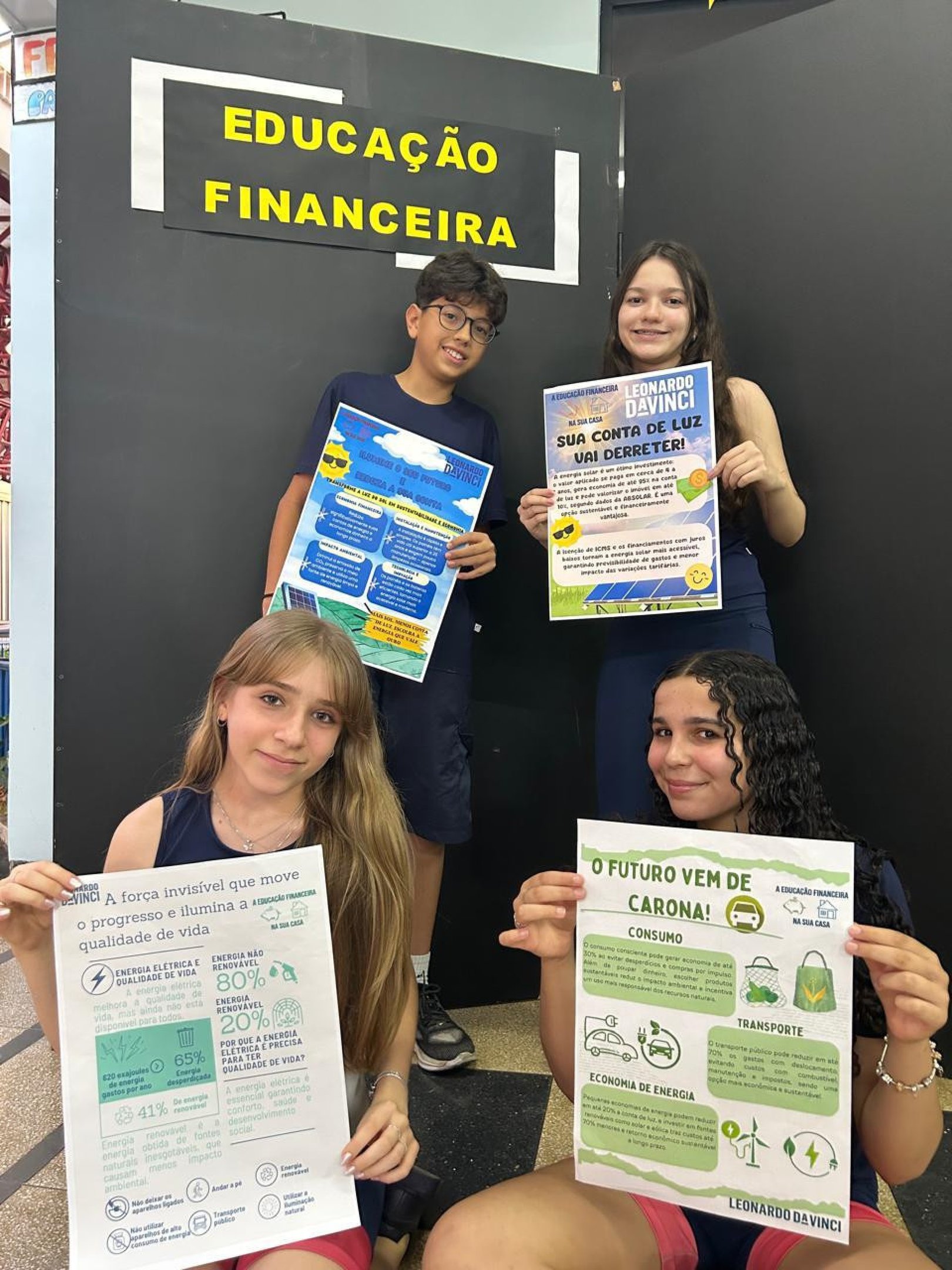 Alunos d&atilde;o dicas de como economizar energia