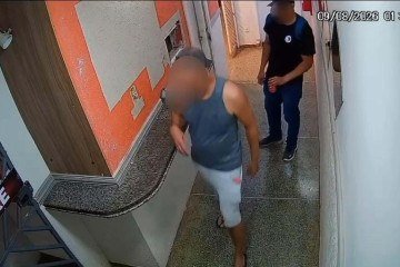 Imagens de câmeras de segurança flagraram a vítima e o suspeito antes do crime - (crédito: Material cedido ao Correio) Imagens de câmeras de segurança flagraram a vítima e o suspeito antes do crime - (crédito: Material cedido ao Correio)