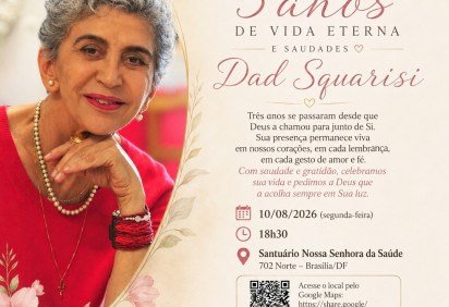 Missa de tr&ecirc;s anos de morte de Dad Squarisi ser&aacute; celebrada nesta segunda
