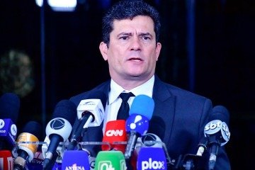Sérgio Moro, que declarou redução de patrimônio, durante coletiva de imprensa - (crédito: Waldemir Barreto/Agência Senado) Sérgio Moro, que declarou redução de patrimônio, durante coletiva de imprensa - (crédito: Waldemir Barreto/Agência Senado)