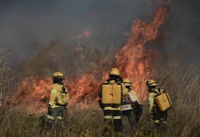 Inc&ecirc;ndio de grandes propor&ccedil;&otilde;es atinge vegeta&ccedil;&atilde;o do parque Boca da Mata