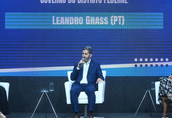 Leandro Grass na sabatina do Correio -  (crédito: Ed Alves/CB/D.A Press)