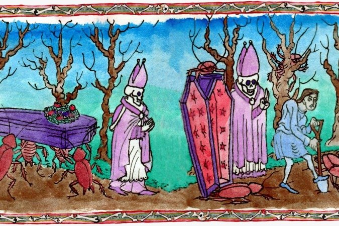 Ilustração de 'A treva: crônica dos anos da peste' - (crédito: Divulgação) Ilustração de 'A treva: crônica dos anos da peste' - (crédito: Divulgação)