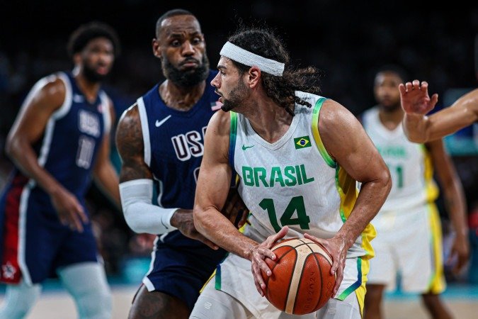 Brasil também terá os Estados Unidos como adversário até a Copa do Mundo FIBA 2027
- (crédito: Wander Roberto/COB) Brasil também terá os Estados Unidos como adversário até a Copa do Mundo FIBA 2027
- (crédito: Wander Roberto/COB)