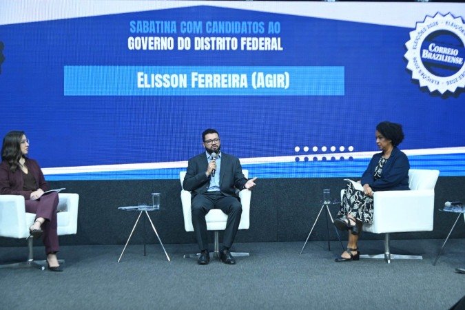 Elisson Ferreira na sabatina do Correio