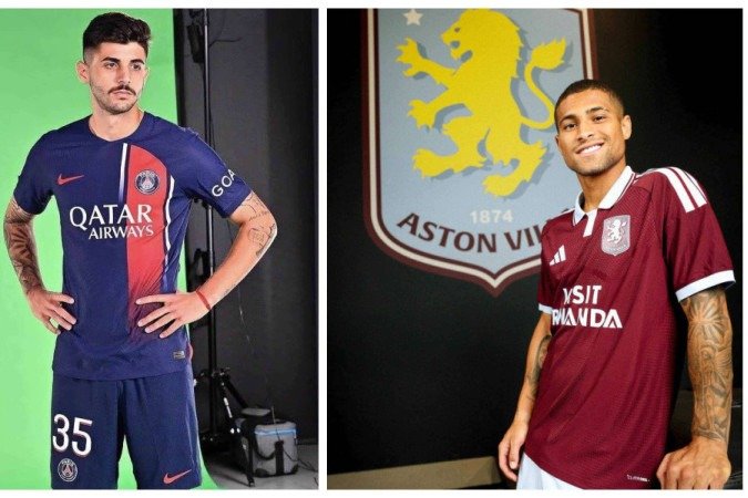 Formados no São Paulo e no Flamengo, Beraldo e João Gomes são talentos de PSG e Aston Villa - (crédito: PSG e Aston Villa) Formados no São Paulo e no Flamengo, Beraldo e João Gomes são talentos de PSG e Aston Villa - (crédito: PSG e Aston Villa)