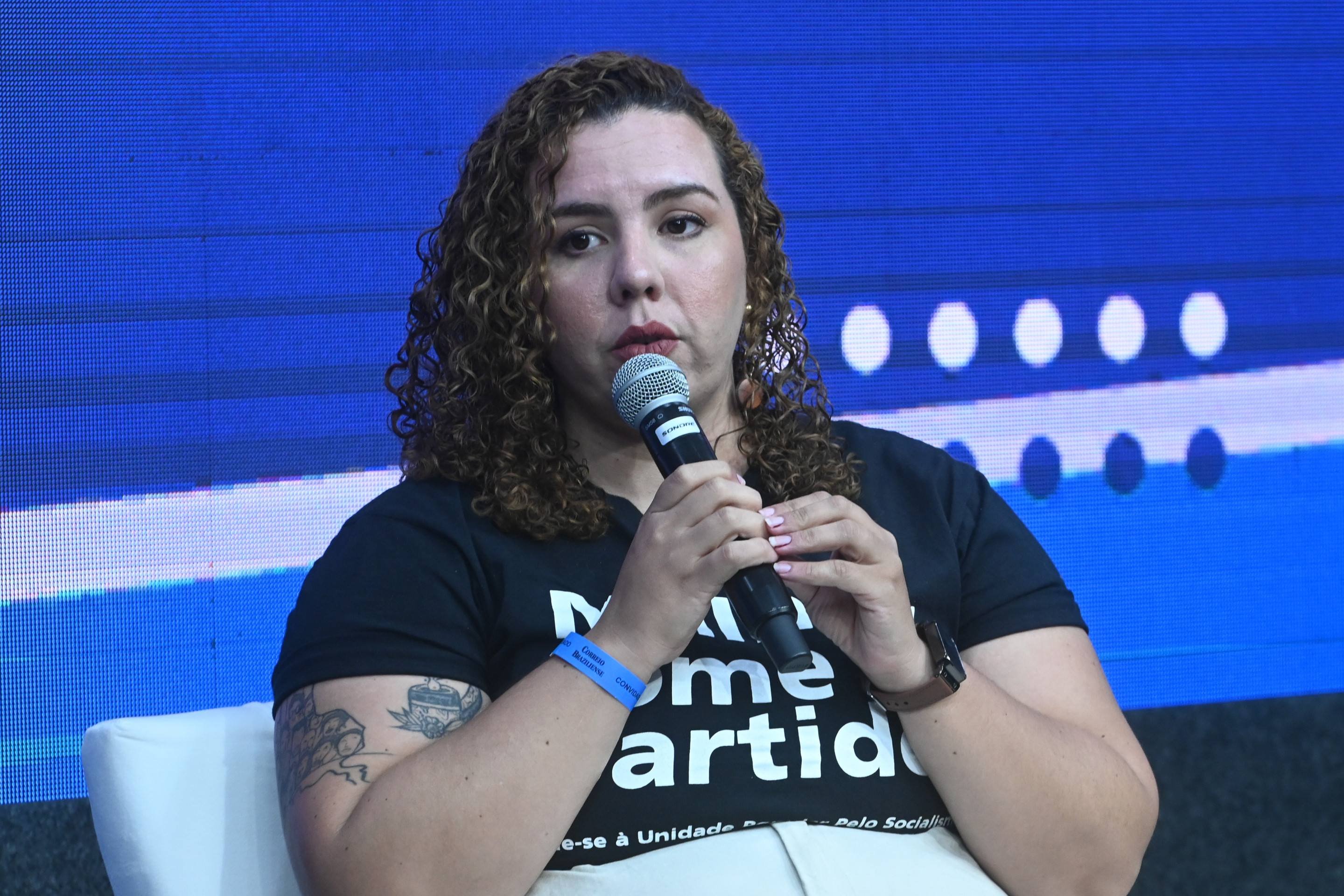  11/08/2026. Sabatina com Candidatos ao Governo do Distrito Federal. Candidato Samara Mineiro do (UP)       