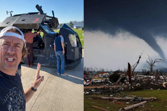 Caçador de tornados prepara viagem ao sul do Brasil e anuncia dias de devastação - (crédito: Reprodução/Instagram) Caçador de tornados prepara viagem ao sul do Brasil e anuncia dias de devastação - (crédito: Reprodução/Instagram)