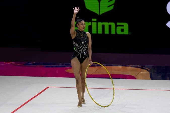 Babi Domingos é finalista do individual geral do Mundial de Ginástica Rítmica novamente - (crédito: MeloGym/CBG) Babi Domingos é finalista do individual geral do Mundial de Ginástica Rítmica novamente - (crédito: MeloGym/CBG)