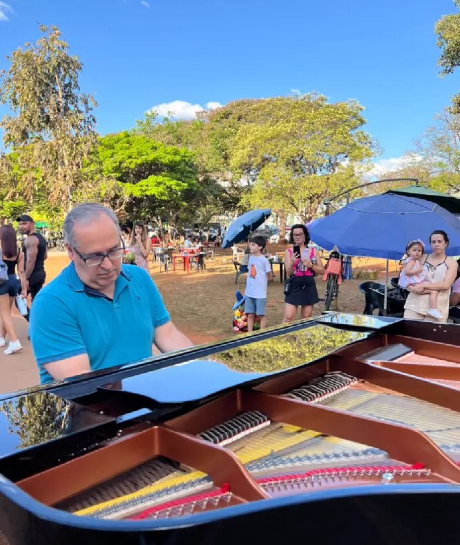 ‘Piano bike’ transforma o Parque da Cidade em sala de aberta 