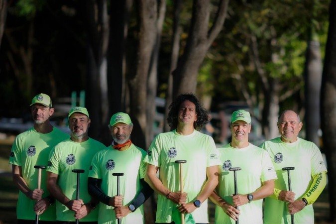 O time masculino master 50 SuperKongs, representantes do Remo Bras&iacute;lia