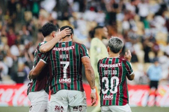 Hulk fez o primeiro gol do Fluminense na vitória por 3 a 2 sobre o Palmeiras, neste sábado (15) - (crédito: Foto: Lucas Merçon / Fluminense) Hulk fez o primeiro gol do Fluminense na vitória por 3 a 2 sobre o Palmeiras, neste sábado (15) - (crédito: Foto: Lucas Merçon / Fluminense)