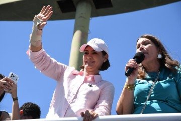 Além das transmissões ao vivo, Michelle e Bia já têm feito agendas conjuntas durante a pré-campanha - (crédito: Marcelo Ferreira/CB/D.A Press) Além das transmissões ao vivo, Michelle e Bia já têm feito agendas conjuntas durante a pré-campanha - (crédito: Marcelo Ferreira/CB/D.A Press)