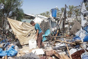 A delegação do grupo palestino buscava informar 'as autoridades egípcias sobre as violações israelenses do acordo de cessar-fogo' - (crédito: Bashar TalebALEB/AFP) A delegação do grupo palestino buscava informar 'as autoridades egípcias sobre as violações israelenses do acordo de cessar-fogo' - (crédito: Bashar TalebALEB/AFP)