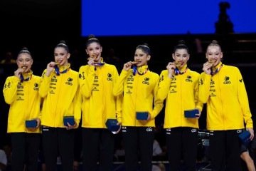 Equipe brasileira de ginástica rítmica leva ouro em Mundial -  (crédito: Melogym/CBG)