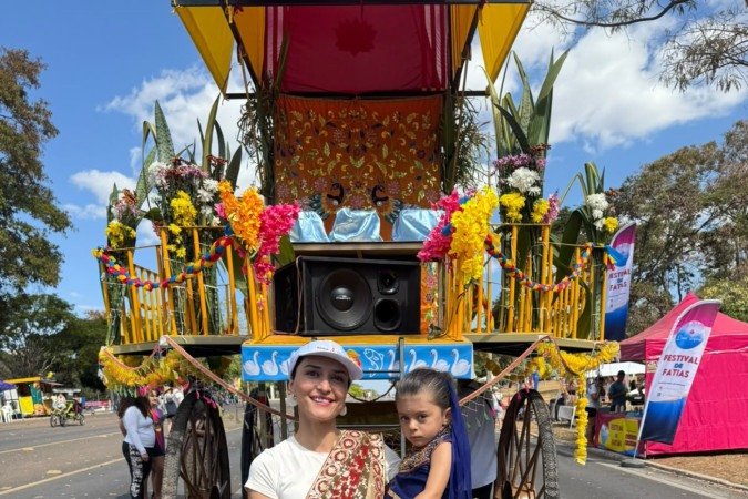 Larissa Sampaio participou acompanhada de sua filha Esther
