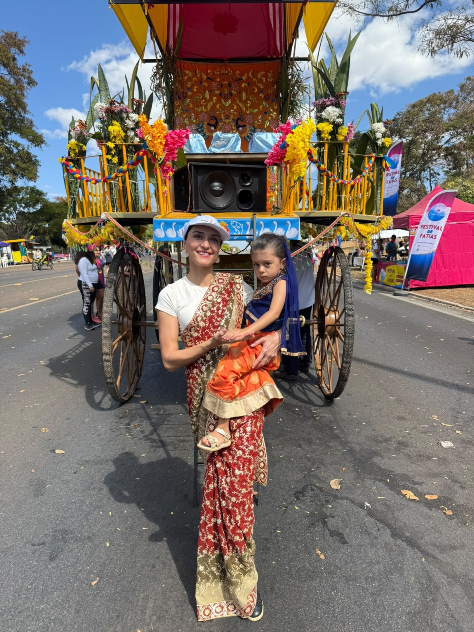 Larissa Sampaio participou acompanhada de sua filha Esther