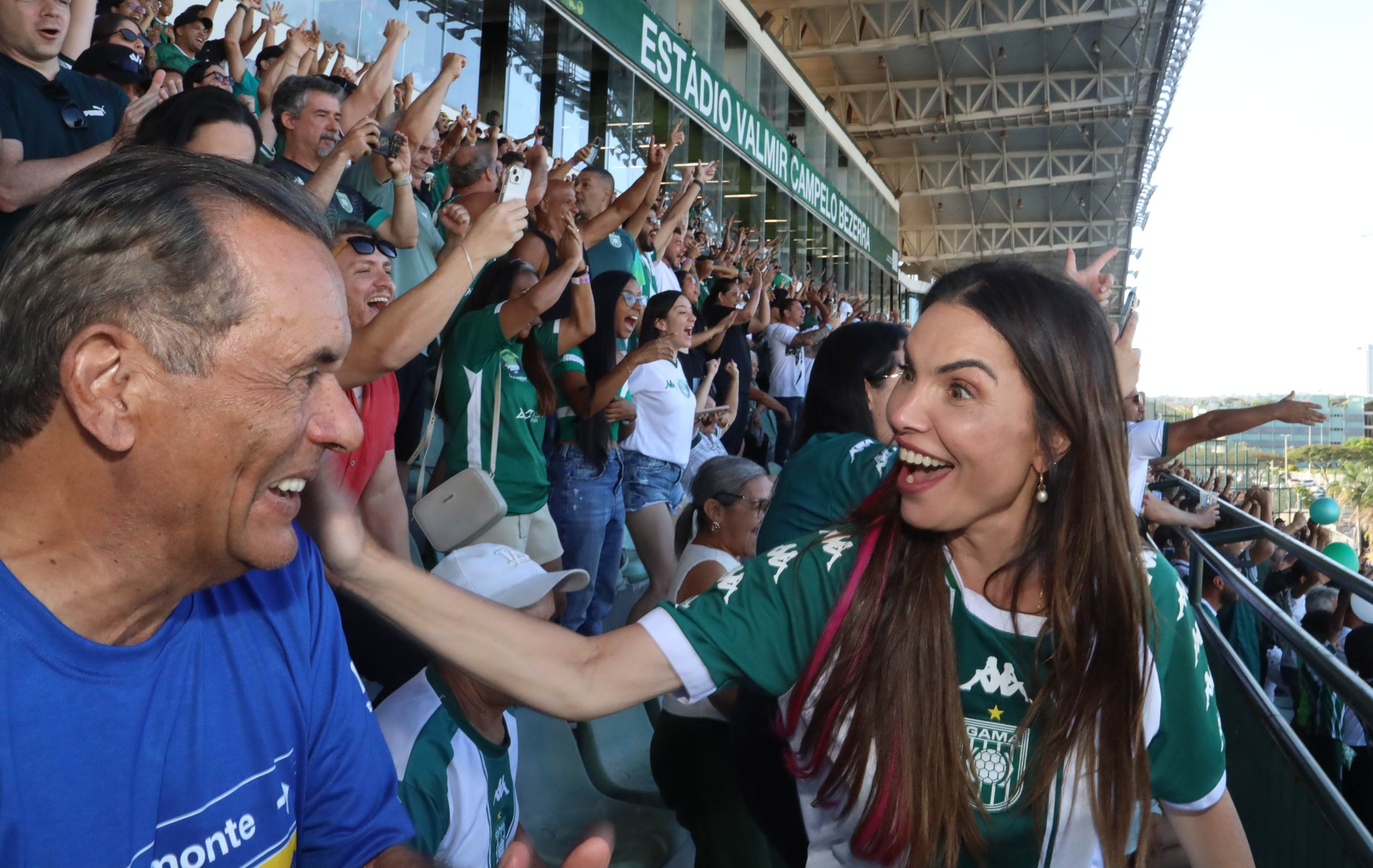  16/08/2026. Lu&iacute;s Tajes/Comunica&ccedil;&atilde;o Paula Belmonte   -  Candidata ao governdo do GDF Deputada Paula Belmonte assiste o jogo do Gama x S&atilde;o Jos&eacute;