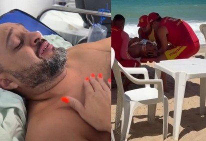 Grave acidente ocorreu na Praia de Maracaípe, em Ipojuca, litoral de Pernambuco -  (crédito: Material cedido ao Correio)