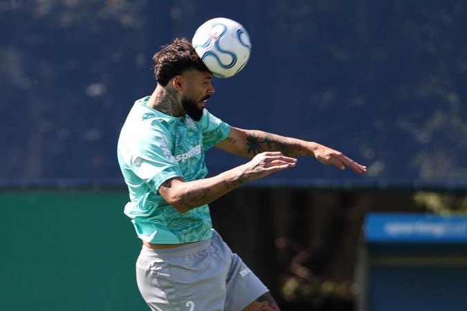 O zagueiro Barboza deve formar trio com Murilo e Gómez - (crédito: Cesar Greco/Palmeiras) O zagueiro Barboza deve formar trio com Murilo e Gómez - (crédito: Cesar Greco/Palmeiras)