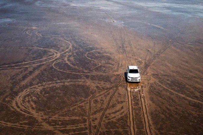 Paisagem do Pampa del Leoncito antes do incidente - (crédito: Município de Calingasta) Paisagem do Pampa del Leoncito antes do incidente - (crédito: Município de Calingasta)