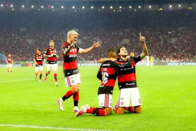 Samuel Lino marcou o gol que colocou o Flamengo nas quartas de final - (crédito: Gilvan de Souza/Flamengo) Samuel Lino marcou o gol que colocou o Flamengo nas quartas de final - (crédito: Gilvan de Souza/Flamengo)