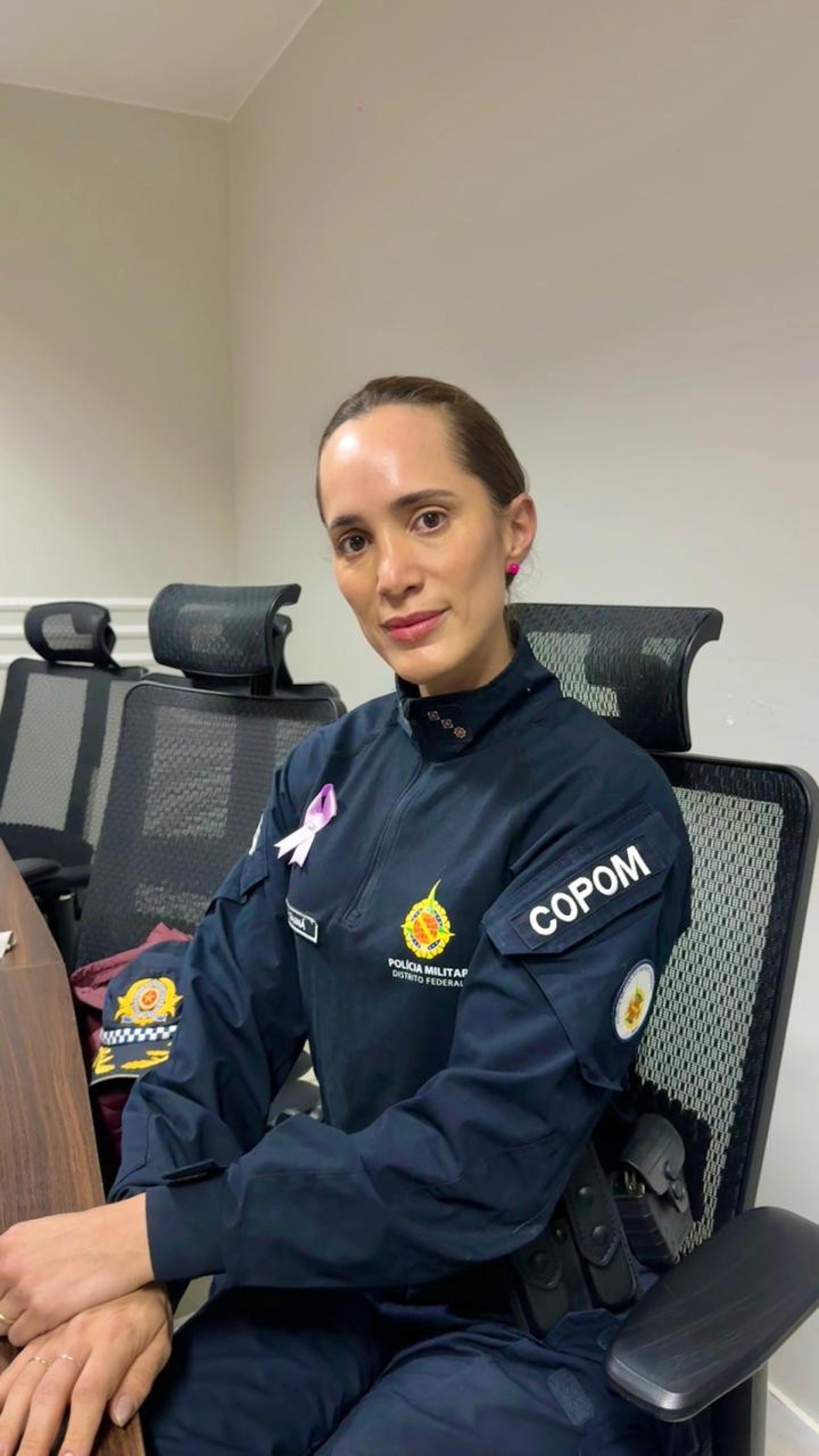 Major Tain&aacute; Medeiros &eacute; chefe da COPOM Mulher, que completa 2 anos de exist&ecirc;ncia 