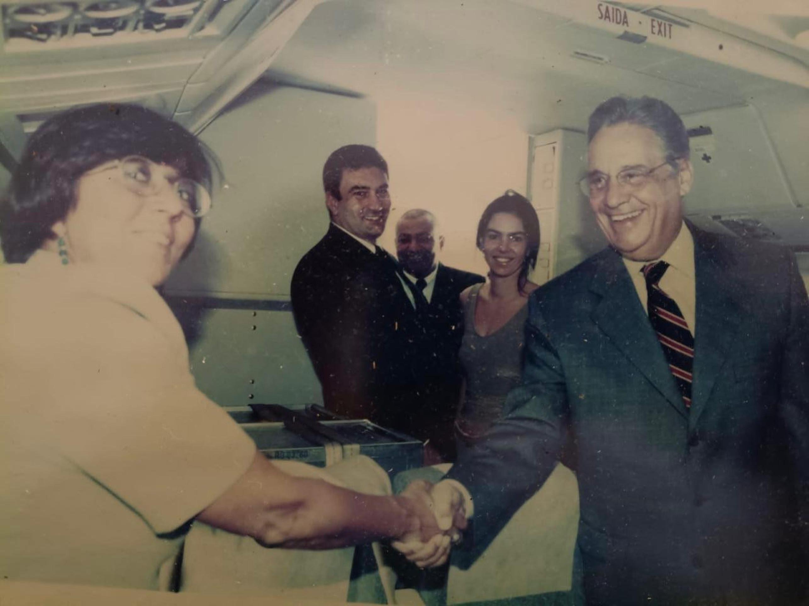 Zenaide com o ent&atilde;o presidente Fernando Henrique Cardoso