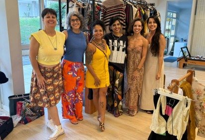 As sócias: Ana (E), Cristiane, Maíra, Marina, Débora e Thainara -  (crédito: Arquivo pessoal )