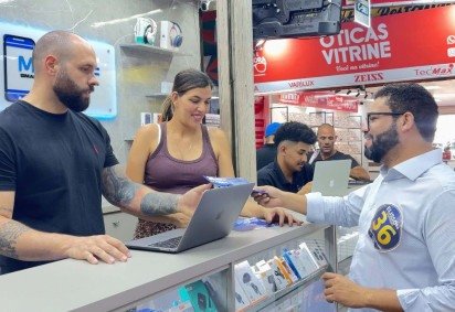Elisson Ferreira defendeu apoio a pequenos e médios empreendedores da Feira dos Importados -  (crédito: Divulgação/Ascom) -Elisson Ferreira defendeu apoio a pequenos e médios empreendedores da Feira dos Importados -  (crédito: Divulgação/Ascom)