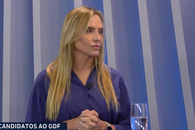Celina Leão em sabatina na TV Record - (crédito: Reprodução/TV Record) Celina Leão em sabatina na TV Record - (crédito: Reprodução/TV Record)