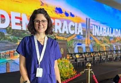 A médica-veterinária Vitória Valle de Oliveira Pinha, que atuava como tratadora de animais no Serviço de Cinotecnia do Senado, morreu -  (crédito: Reprodução/Redes sociais)