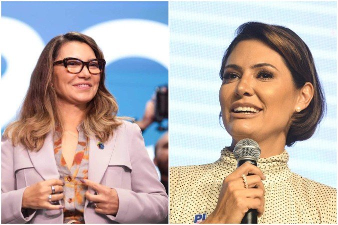Janja e Michelle Bolsonaro