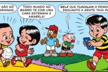 A história 'Cebolinha e Jeremias em Inteligência Superficial' integra a edição número 2 da quarta série da revista - (crédito: Reprodução/Cebolinha Edição nº 2 de maio de 2026) A história 'Cebolinha e Jeremias em Inteligência Superficial' integra a edição número 2 da quarta série da revista - (crédito: Reprodução/Cebolinha Edição nº 2 de maio de 2026)