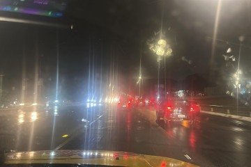 Chuva foi registrada em diversas partes do DF, inclusive no Eixão da Asa Sul -  (crédito: Material cedido ao Correio)