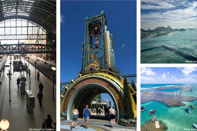 Confira os lugares preferidos dos brasileiros em 2026 - (crédito: Uai Turismo) Confira os lugares preferidos dos brasileiros em 2026 - (crédito: Uai Turismo)