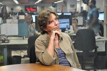 Maria Elisa na redação do Correio em 2014
    
    -  (crédito: Paula Rafiza/Esp.CB/D.A Press)