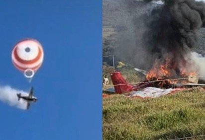O piloto era o único ocupante da aeronave -  (crédito: Reprodução/Redes Sociais )