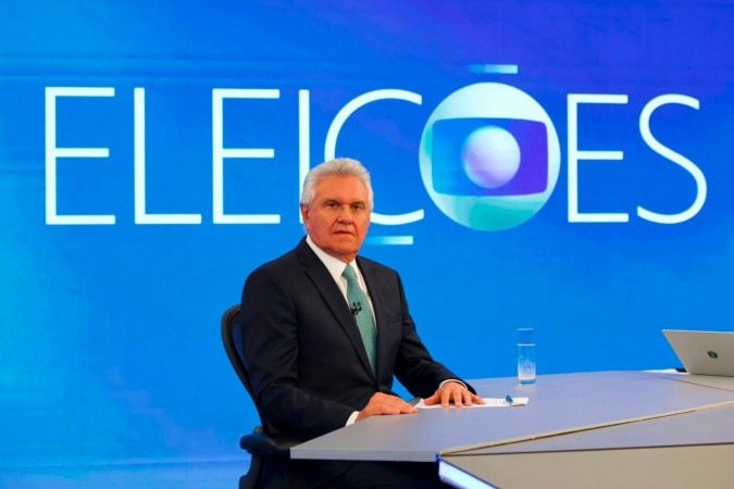 Caiado foi entrevistado por César Tralli e Renata Vasconcellos no JN - (crédito: Globo/ Manoella Mello) Caiado foi entrevistado por César Tralli e Renata Vasconcellos no JN - (crédito: Globo/ Manoella Mello)