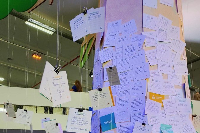 Àrvore do amanhã: onde os estudantes registravam seus planos e sonhos para o futuro prfissinal