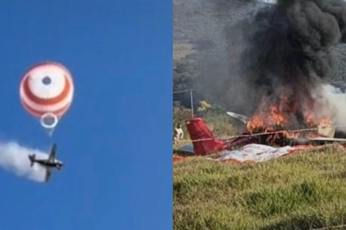 O piloto era o único ocupante da aeronave - (crédito: Reprodução/Redes Sociais ) O piloto era o único ocupante da aeronave - (crédito: Reprodução/Redes Sociais )