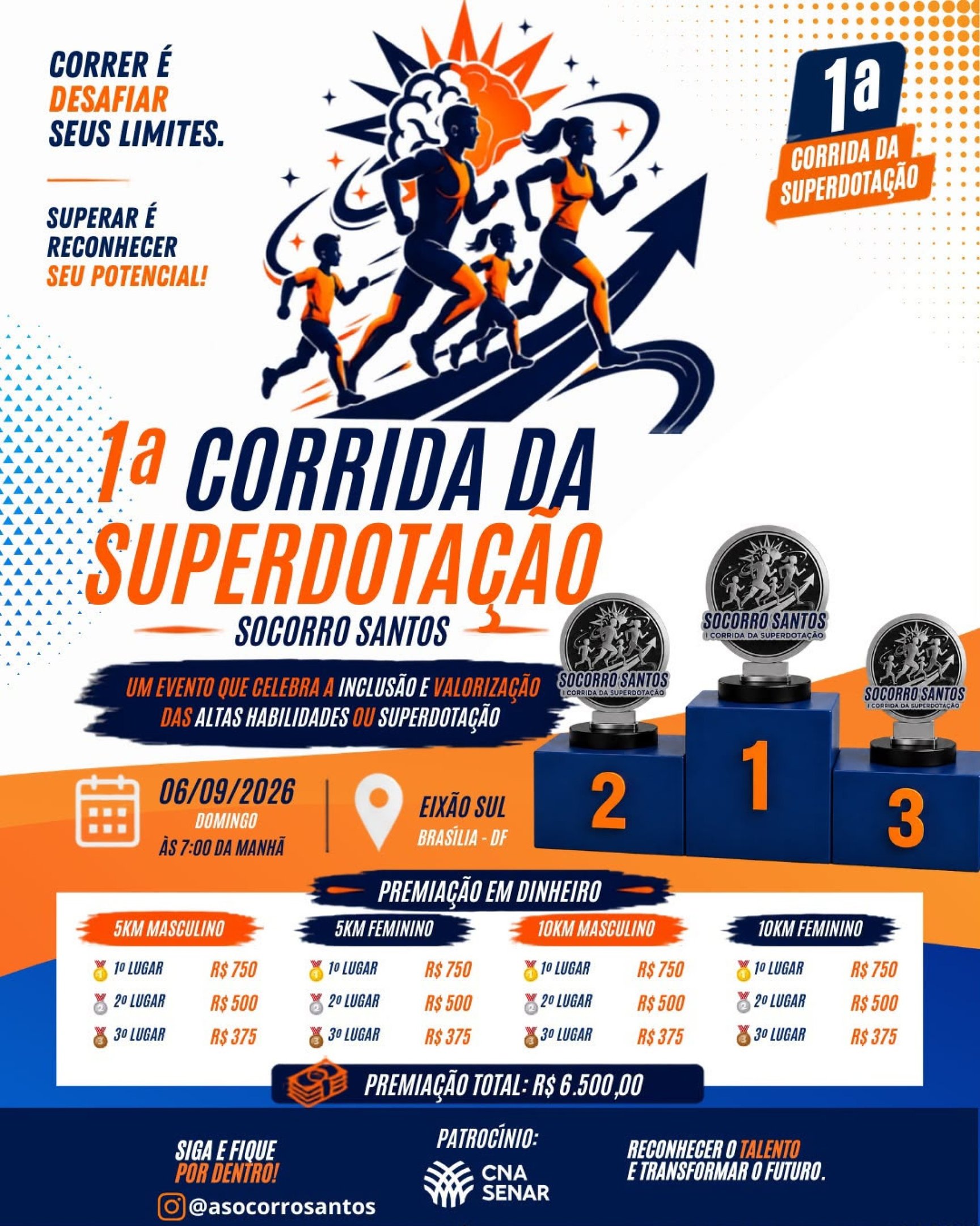 1ª Corrida da Superdotação está com inscrições abertas