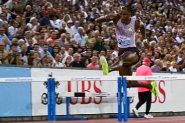 Alison dos Santos tornou-se o homem mais rápido da história nos 400 com barreira na etapa da Liga Diamante de Zurique - (crédito: Fabrice COFFRINI / AFP) Alison dos Santos tornou-se o homem mais rápido da história nos 400 com barreira na etapa da Liga Diamante de Zurique - (crédito: Fabrice COFFRINI / AFP)