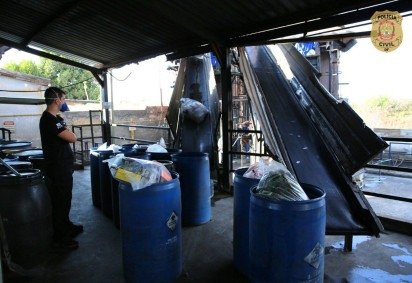 Pol&iacute;cia Civil (PCDF) incinera de mais de 5,5 toneladas de drogas