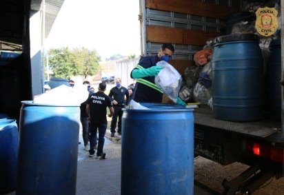 Pol&iacute;cia Civil (PCDF) incinera de mais de 5,5 toneladas de drogas