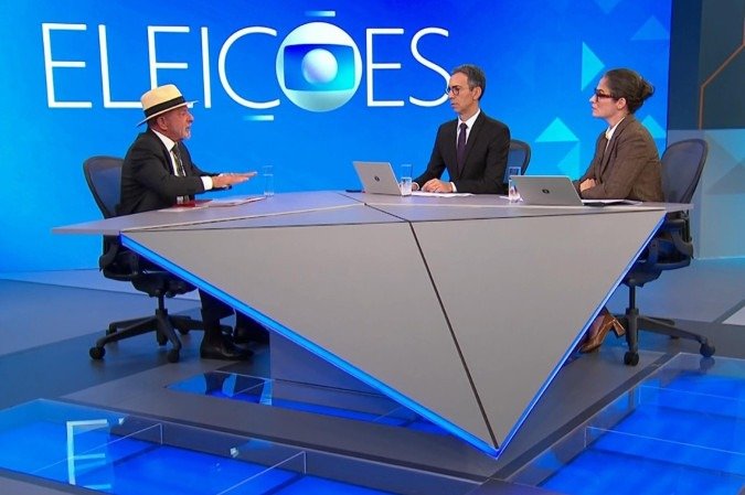 Lula na sabatina do Jornal Nacional - (crédito: Reprodução/TV Globo) Lula na sabatina do Jornal Nacional - (crédito: Reprodução/TV Globo)