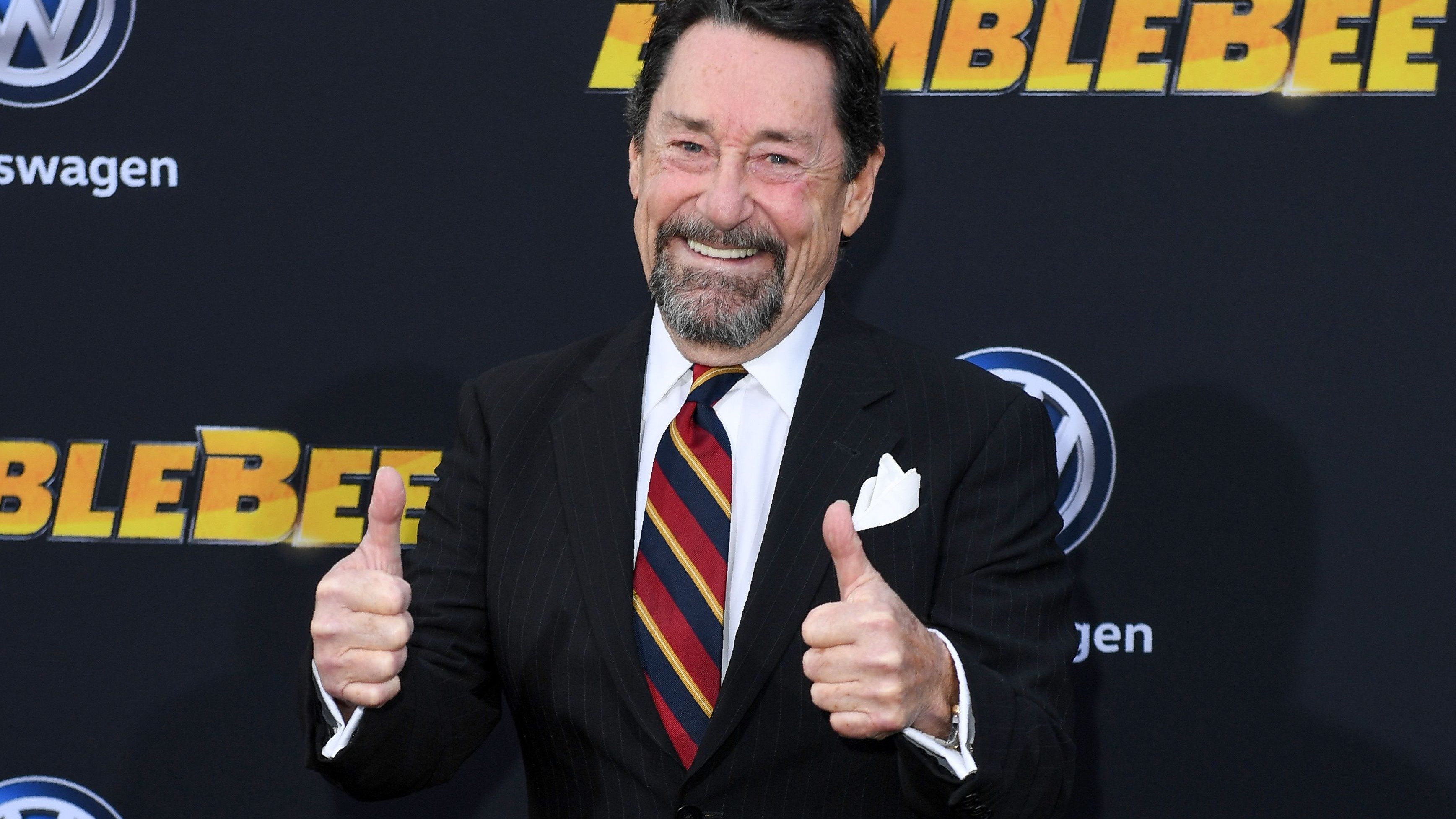 Peter Cullen em lan&ccedil;amento de "Bumblebee", filme em que dublou Optimus Prime -  (crédito: VALERIE MACON) -Peter Cullen em lan&ccedil;amento de "Bumblebee", filme em que dublou Optimus Prime -  (crédito: VALERIE MACON)