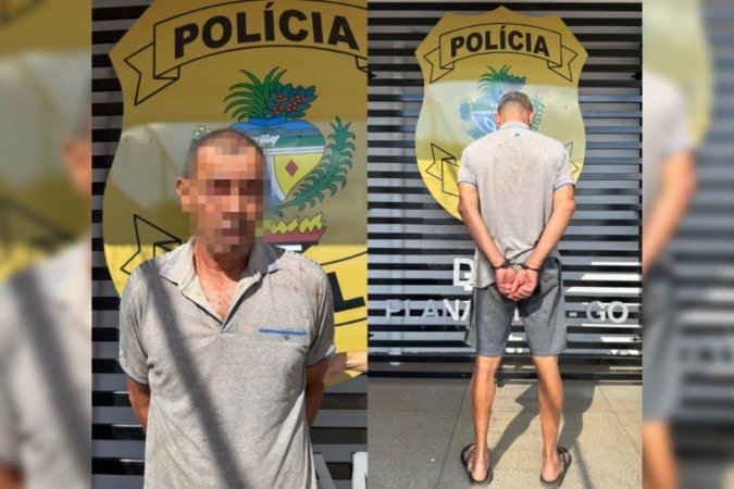 O homem tentou fugir, mas foi localizado e detido pela polícia ainda nas imediações da rodoviária - (crédito: Divulgação/PCGO) O homem tentou fugir, mas foi localizado e detido pela polícia ainda nas imediações da rodoviária - (crédito: Divulgação/PCGO)