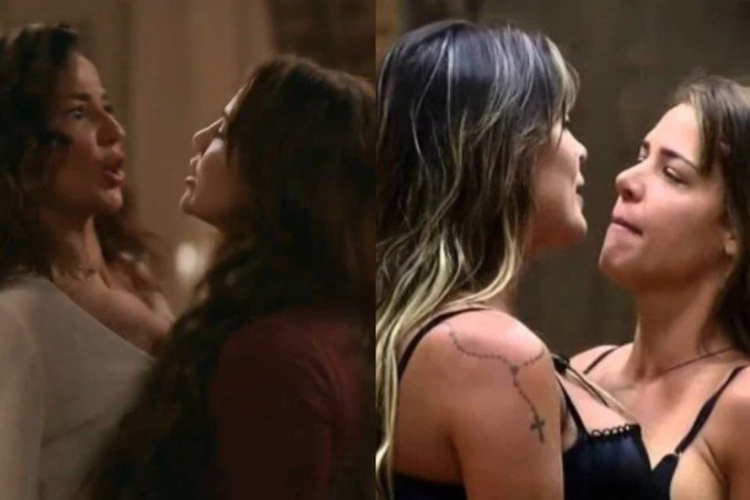 Quem Ama Cuida: cena é comparada a briga icônica de Andressa Urach; veja - (crédito: TV Globo/Record) Quem Ama Cuida: cena é comparada a briga icônica de Andressa Urach; veja - (crédito: TV Globo/Record)