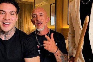 Cristian Cravinhos e Rafa Martinz em um dos v&iacute;deos postados  -  (crédito: Reprodu&ccedil;&atilde;o/Instagram )